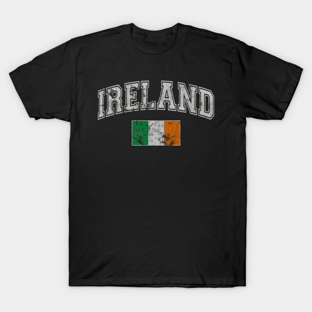 Retro Flag of Ireland Irish St Patrick's Day T-Shirt by E